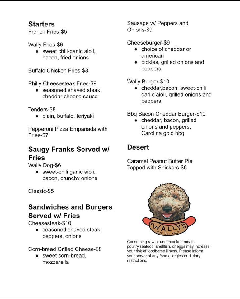 Menu at Newport Sportsman Club, Newport