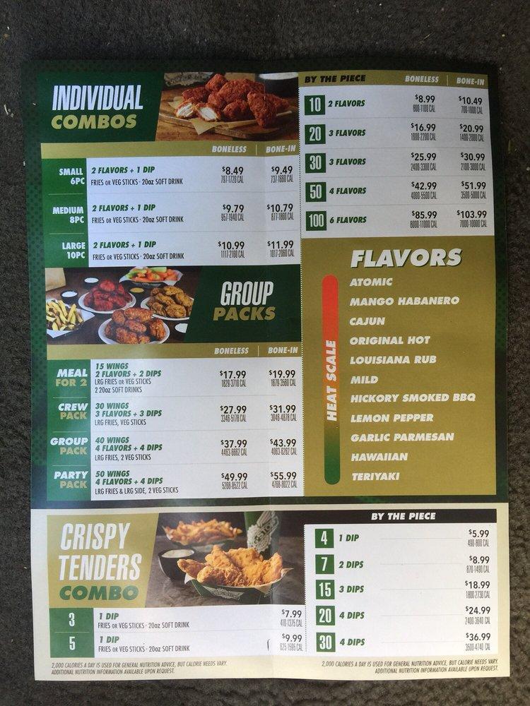 Wing Stop Menu