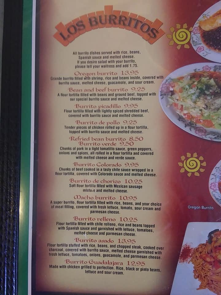 Menu At Guadalajara Grill Restaurant Jefferson