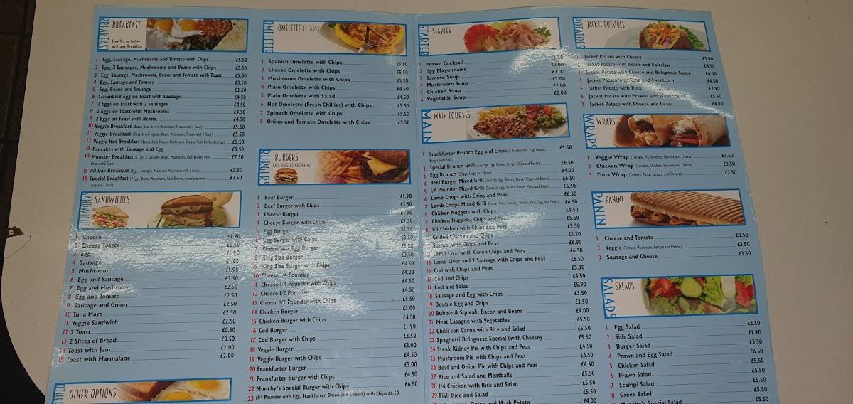 Menu At Munchy S Cafe Edgware Burnt Oak Broadway