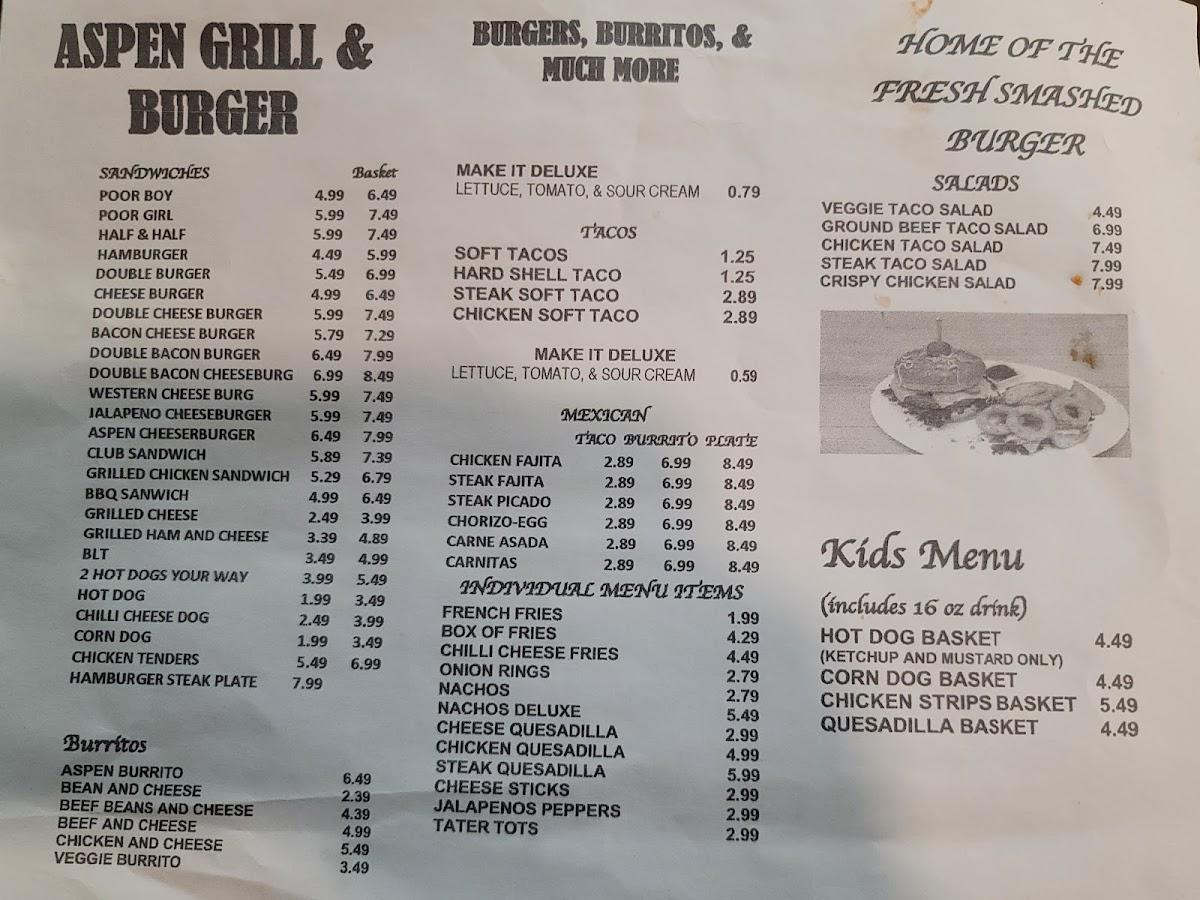 Menu At Aspen Grill BBQ Lincolnton   R062 Menu Aspen Grill 2022 10 