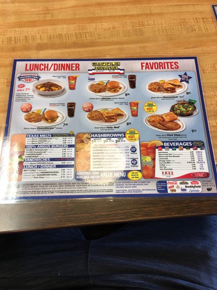 waffle house menu in moss point