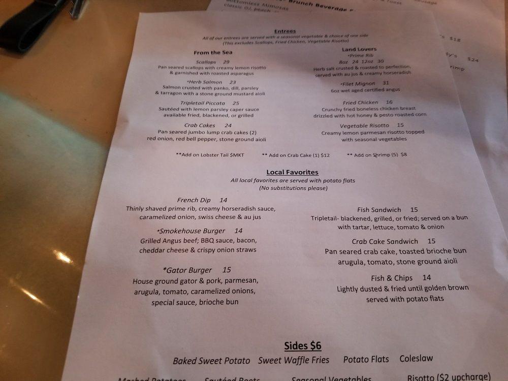 Menu at The Pearl Steak & Seafood Restaurant, Naples