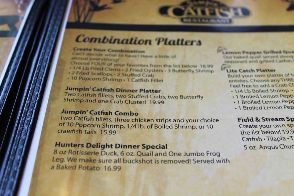 Menu at Jumpin' Catfish Restaurant, Lee's Summit, 834 SW Blue Pkwy
