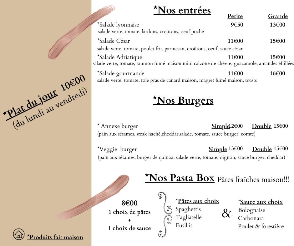 Menu Au L Annexe By Don Rocco Restaurant Salaise Sur Sanne