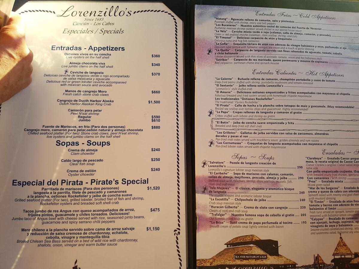 Lorenzillos cancun menu prices tulum cenotes tour