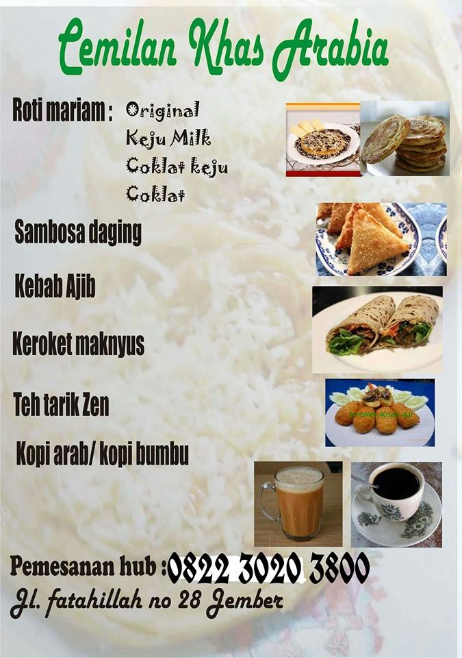 Menu At Cemilan Khas Arab Jember