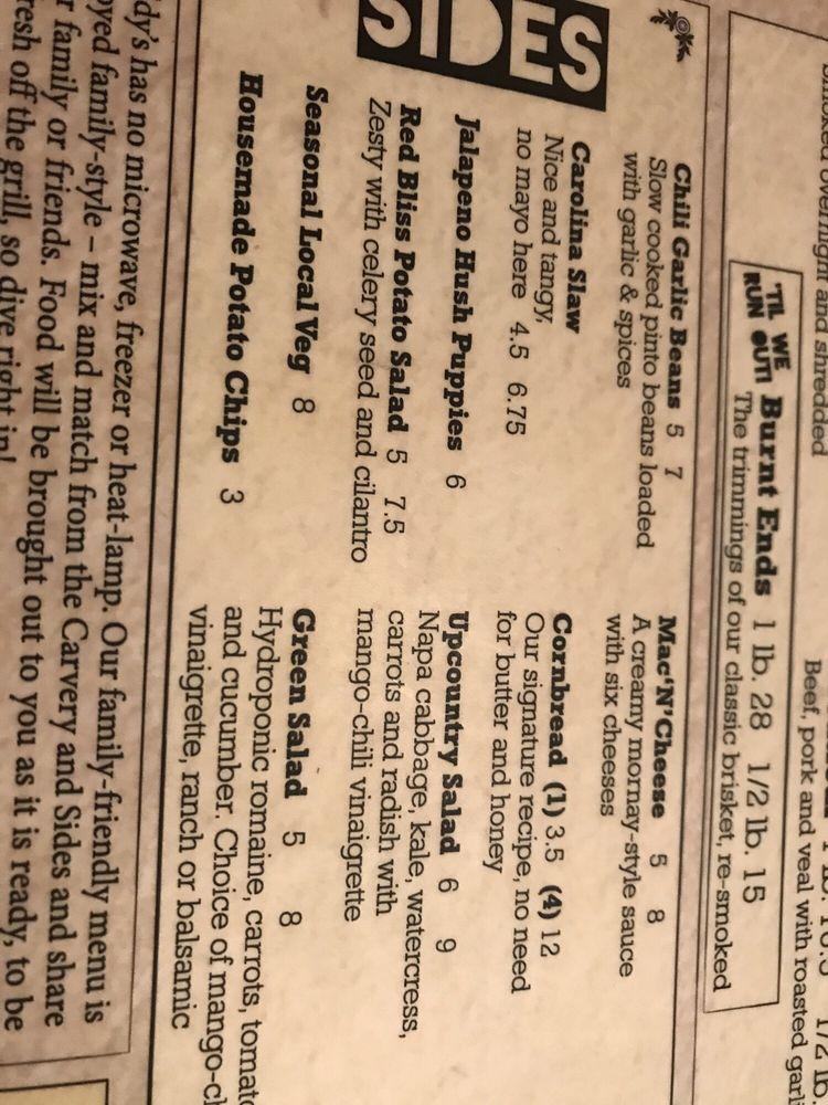 Menu at Fat Daddy's Smokehouse BBQ, Kihei