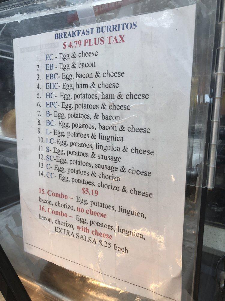 Menu at T&A Mobil Mini Mart, Hanford