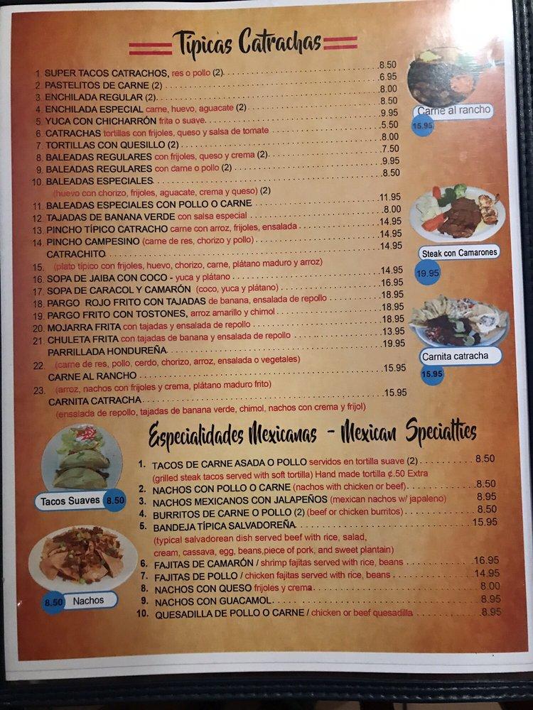 Menu at La Costa Del Sol restaurant, Freeport