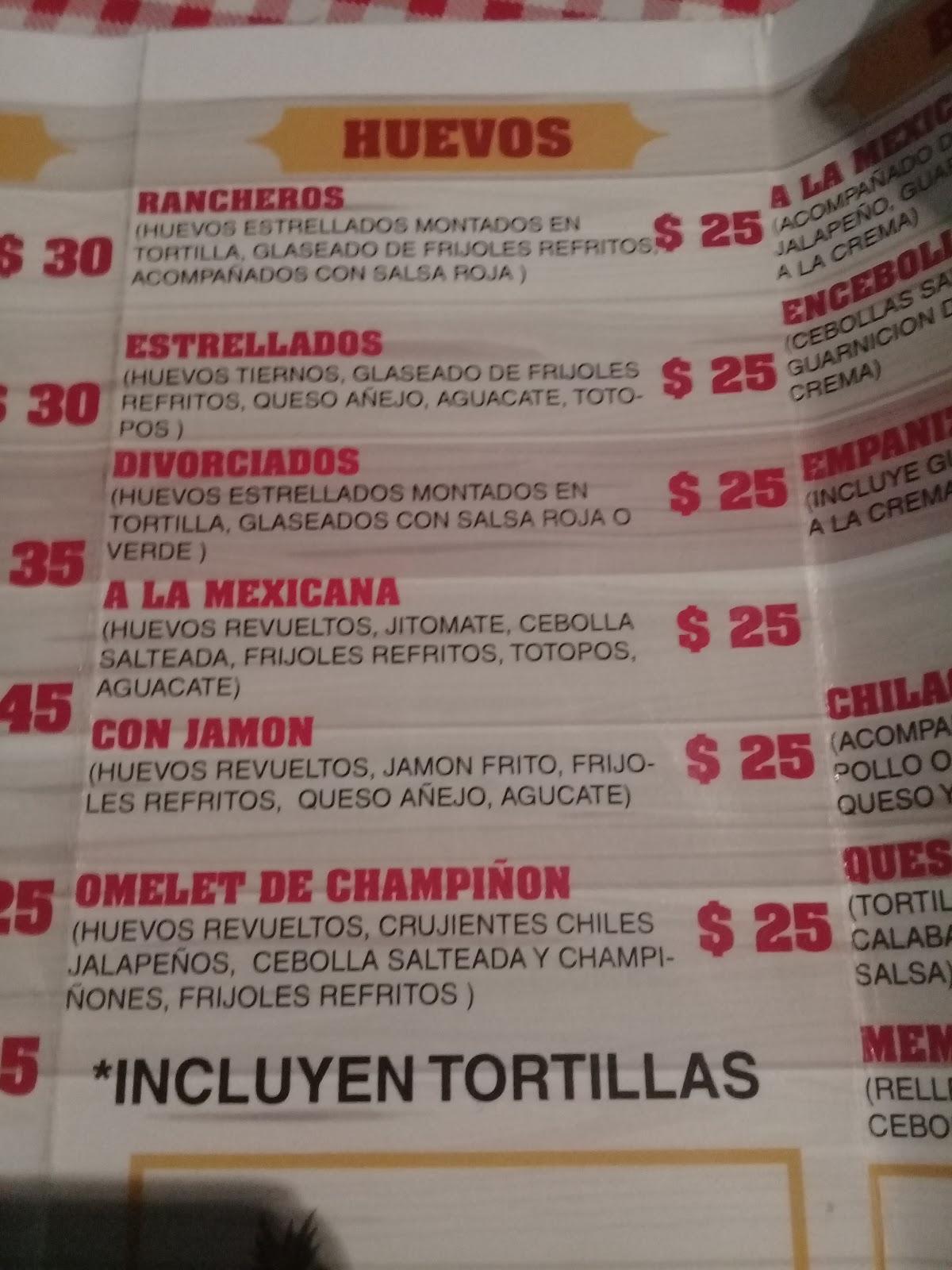 Menu At Comida Rapida Restaurant Atlixco