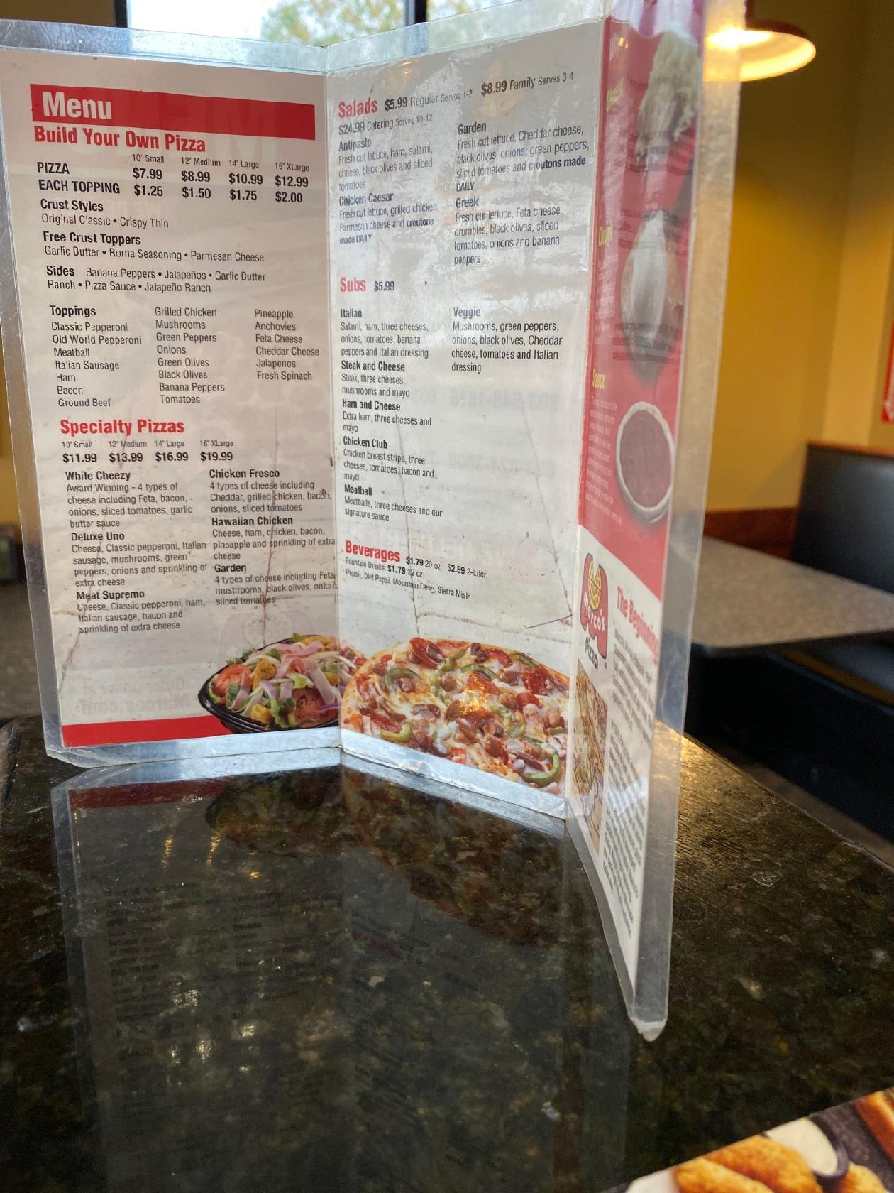 Menu At Marco's Pizza Pizzeria, Fort Mill, 870 Gold Hill Rd