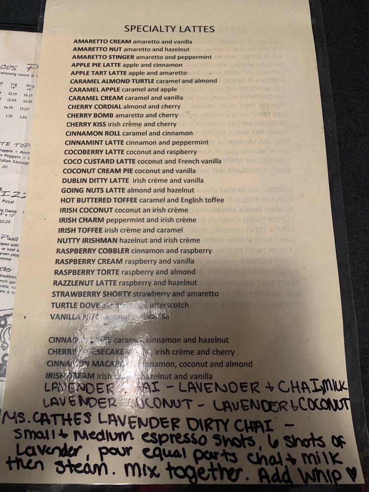 Menu at Teddy's Bourbon Bar, Prattville