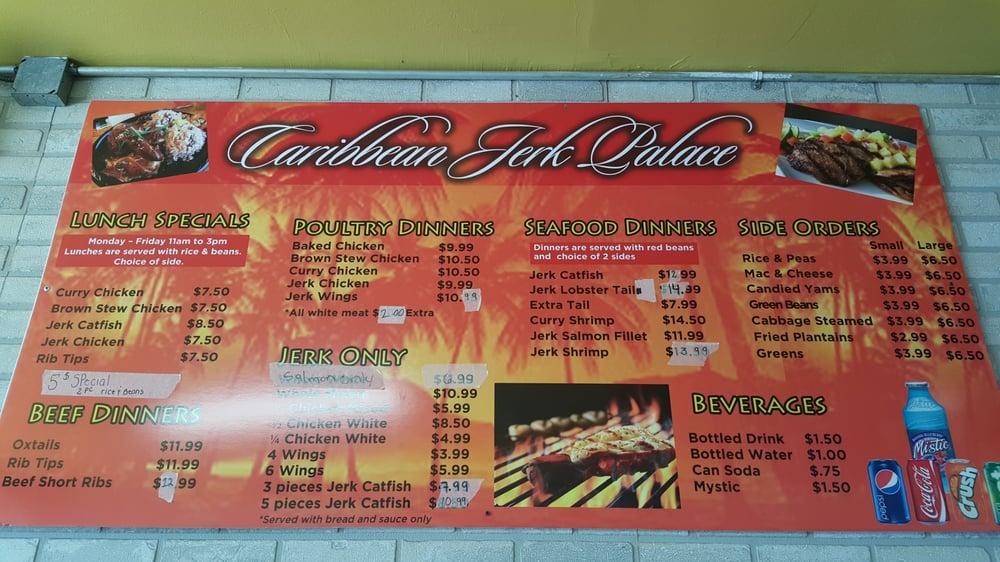 Menu At Caribbean Jerk Palace Restaurant Chicago W 79th St