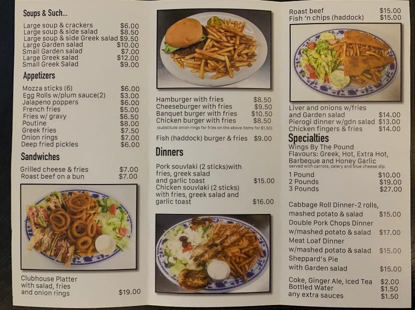 Menu at Galley Pump pub & bar, Hamilton