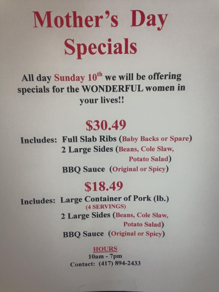 Menu at Oscars Famous Ribs NIXA restaurant, Nixa