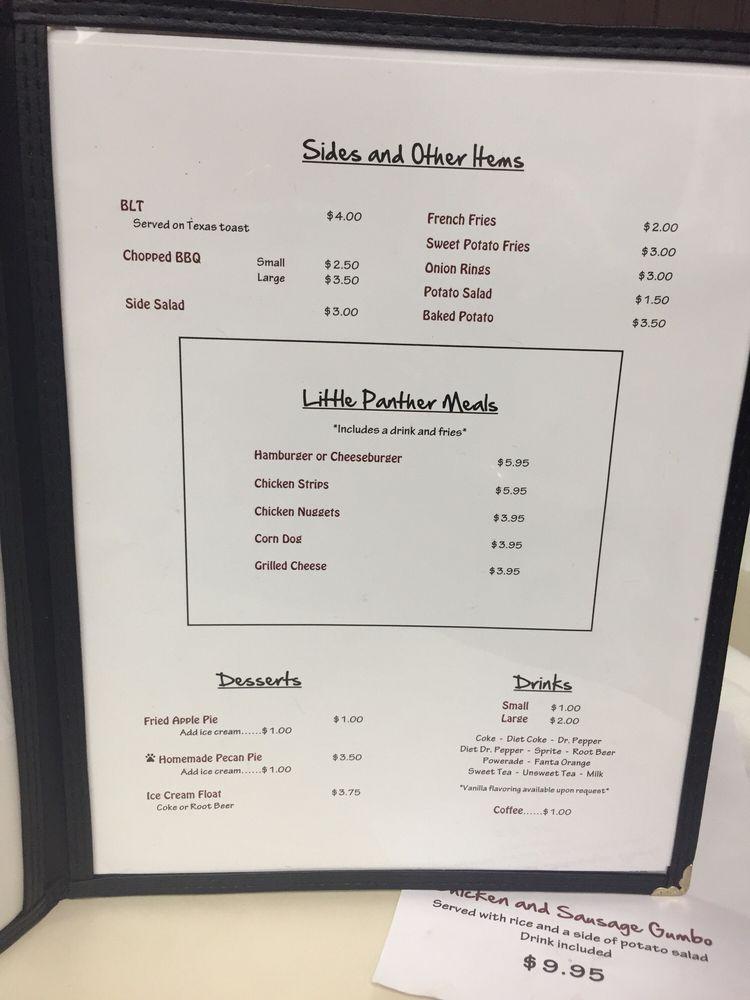 Menu at Stu's Grill restaurant, Merryville, 967 hwy