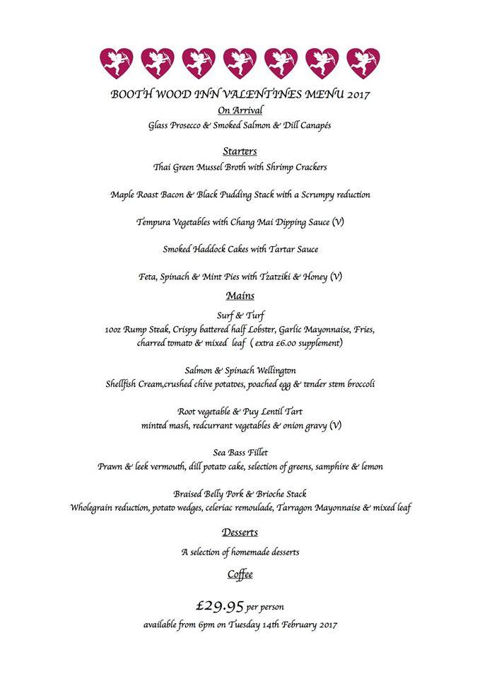 Menu at The Booth Wood Inn pub & bar, Halifax