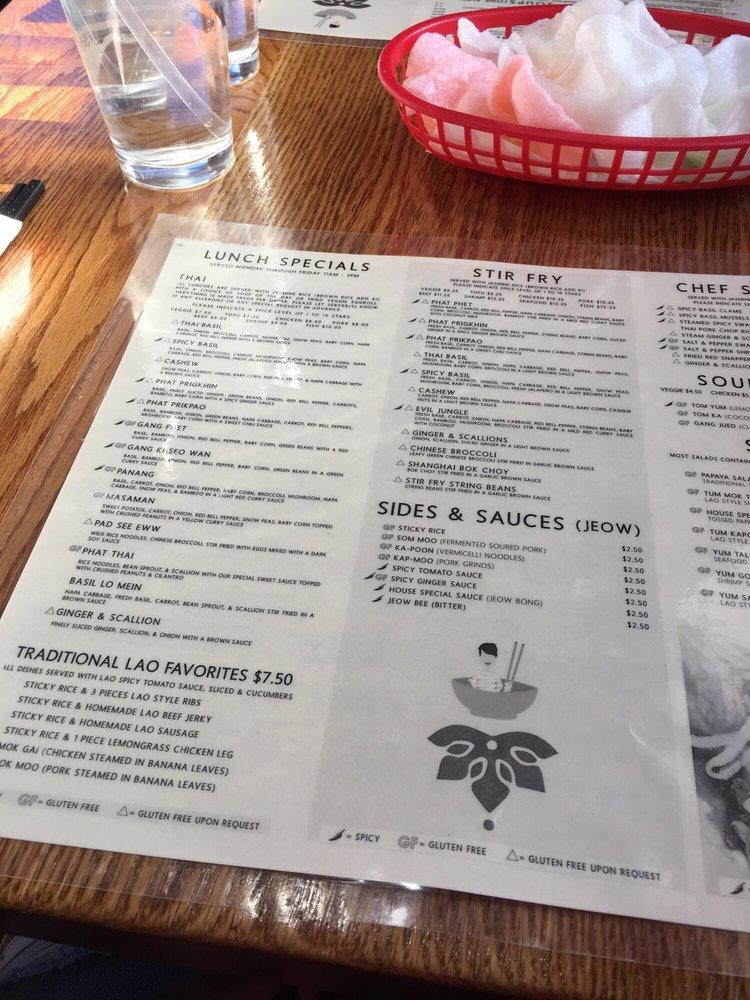 Menu at Thai Mii Up Cuisine restaurant, Irondequoit