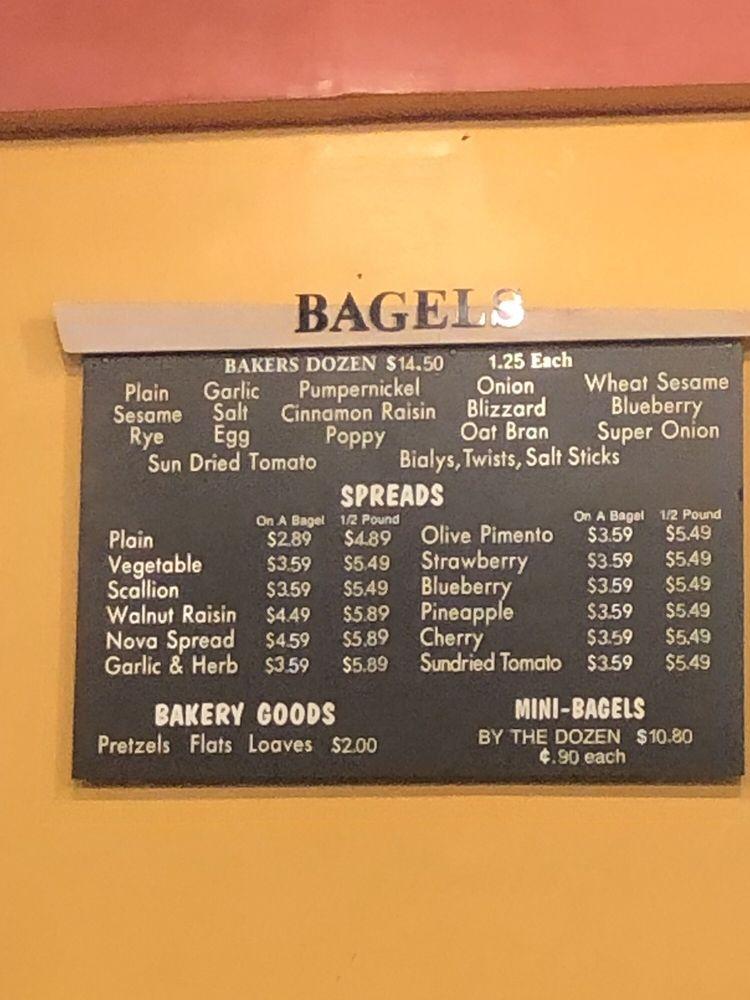 Menu at Mount Kisco Bagel restaurant, Mount Kisco
