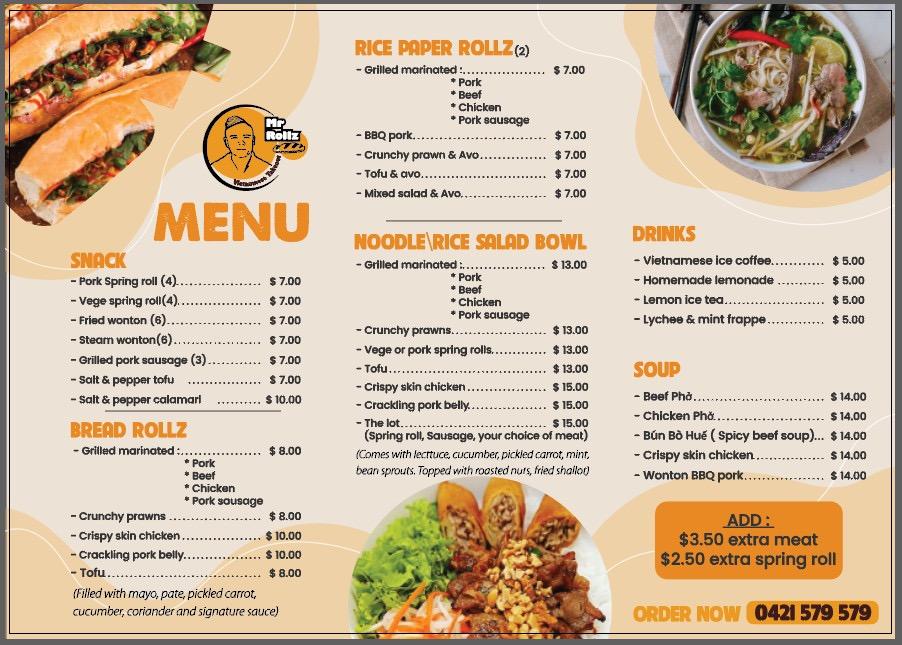 Menu At Mr Rollz Restaurant Coopers Plains