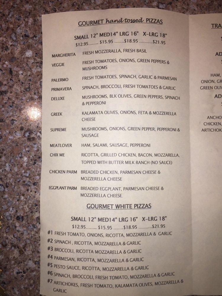 Menu at Sal's Pizzeria & Pasta House, Sarasota, Gateway Ave