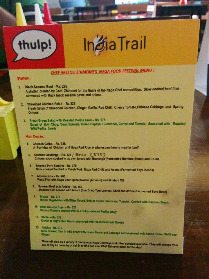 Thulp menu