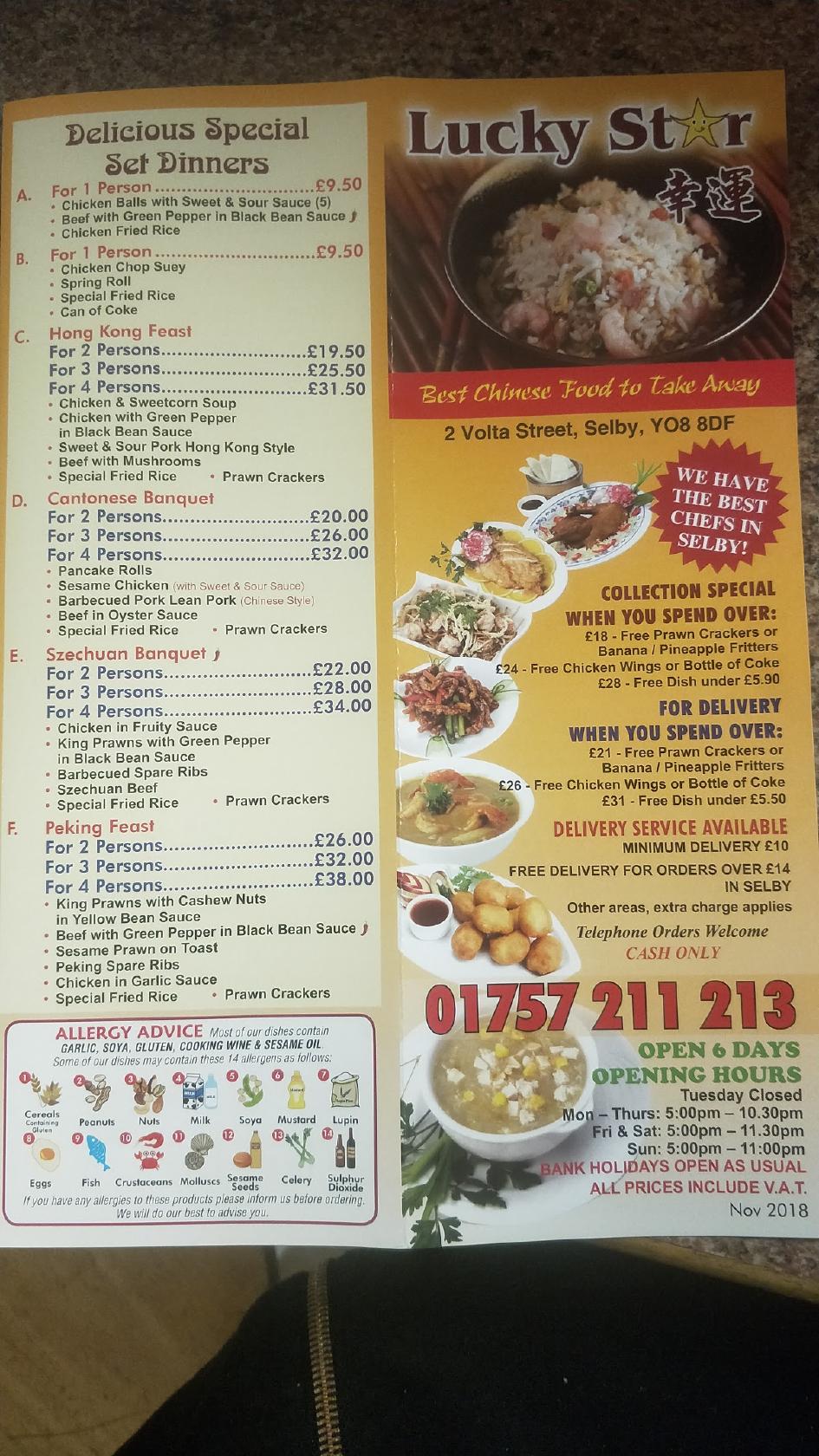 Menu at Lucky Star fast food, Selby lucky star chinese restaurant tulare menu