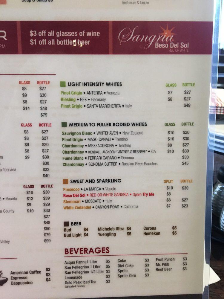 Carta del pub y bar Sicilian Oven, Fort Lauderdale