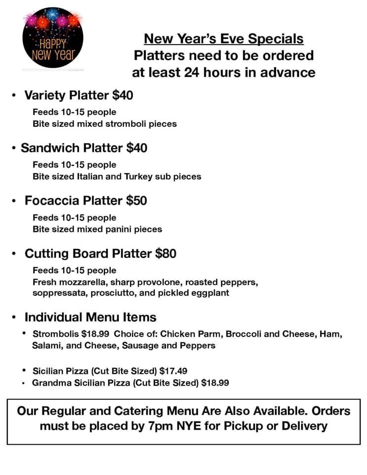 Menu at Tony's Pasta House pizzeria, Toms River, Indian Head Rd