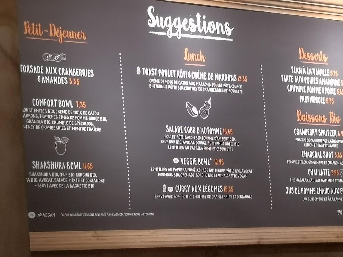 Carta de Le Pain Quotidien Charleroi, Charleroi, Bd Joseph Tirou 67