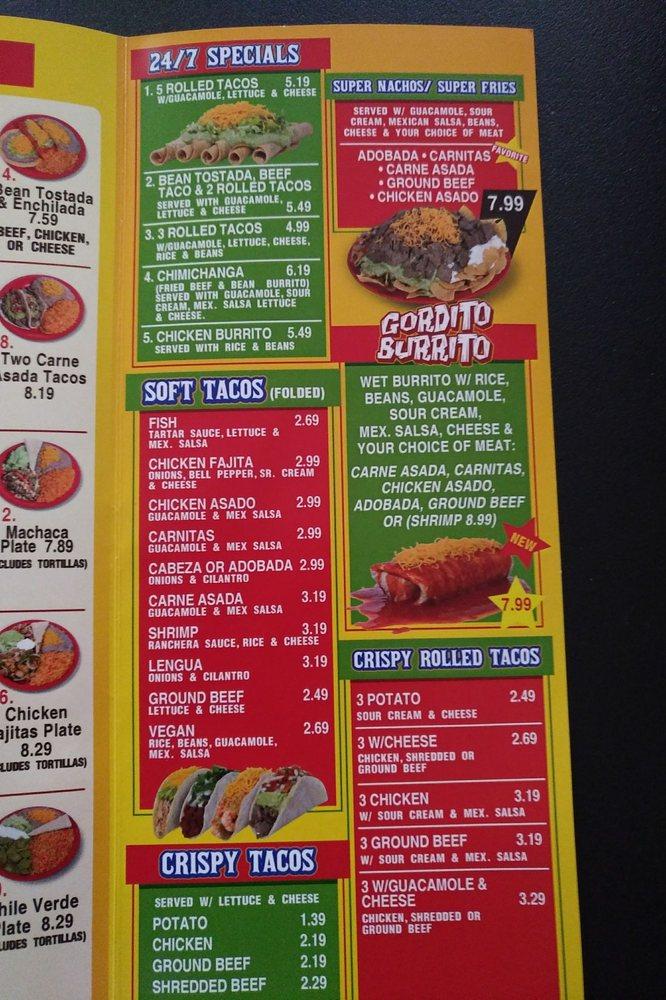 Menu At Muchas Gracias Mexican Food Restaurant Portland Sw Barbur Blvd