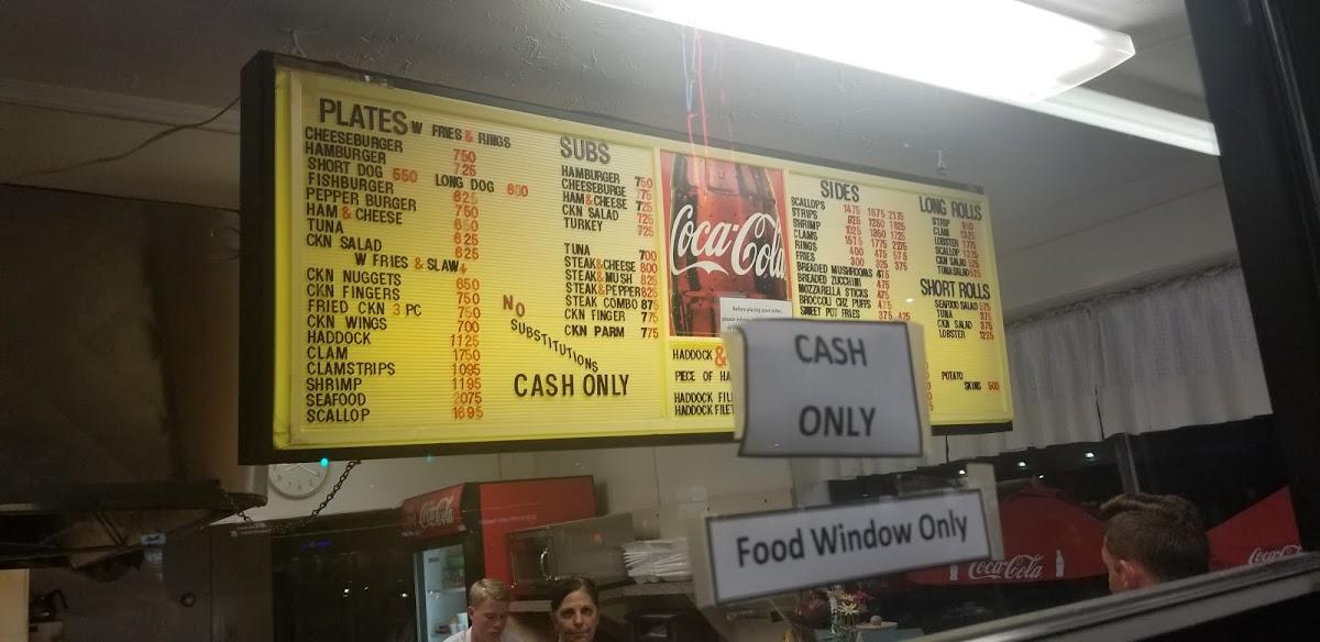 Menu at Carol's Dairy Bar, Fitchburg