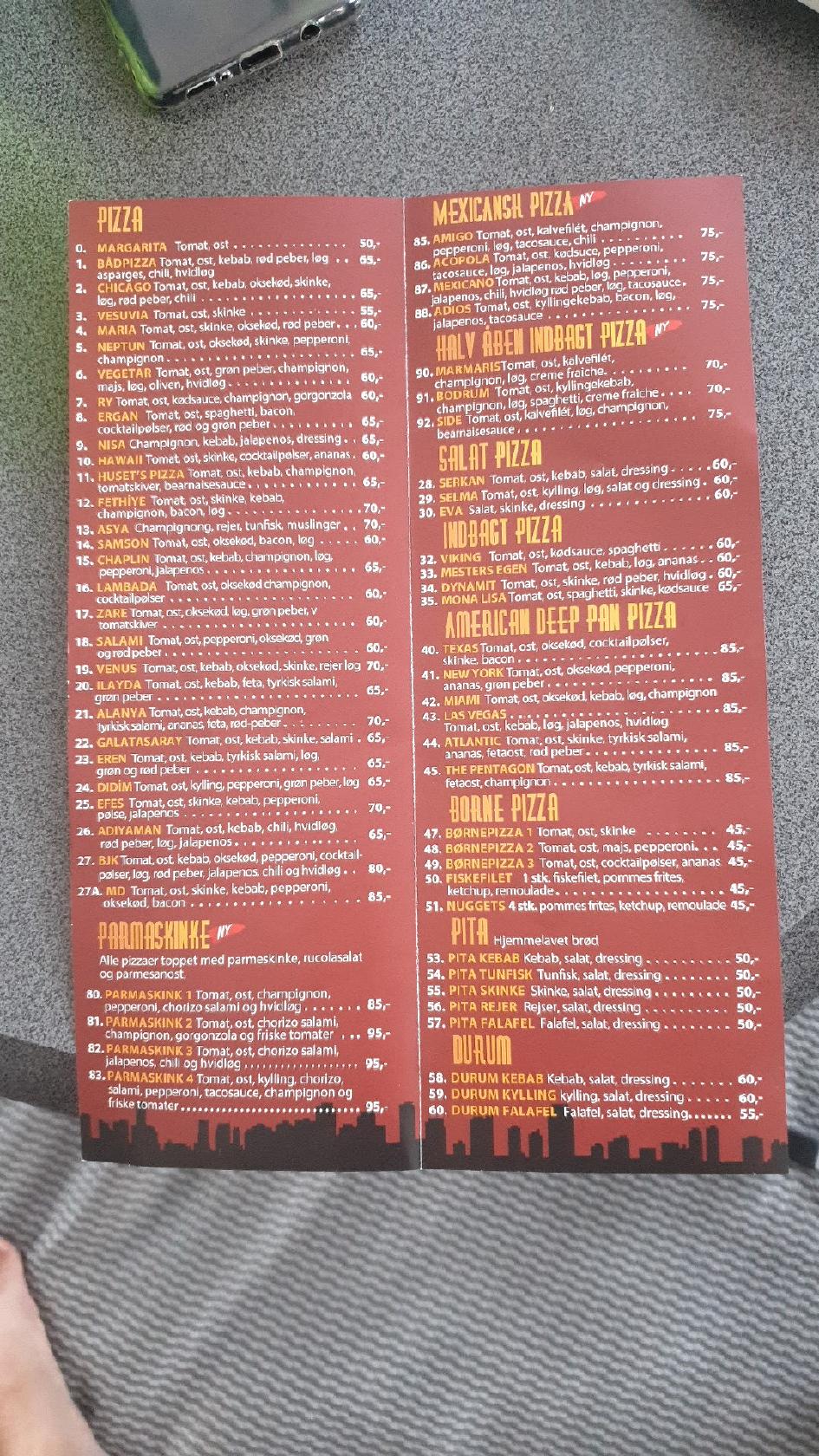 Menu at Byens Kylling & Pizza Ry restaurant, Ry