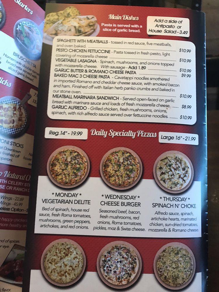 Menu at Downtown Pizza Thiensville / Mequon pizzeria, Thiensville
