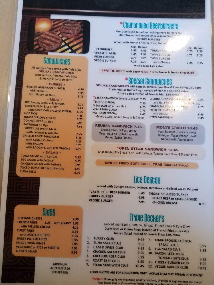 Menu at East Haven Village Family Restaurant, East Haven
