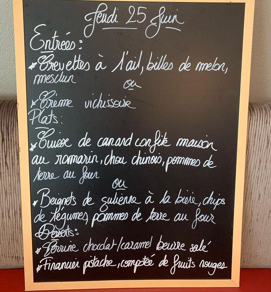 Menu au Restaurant Sur L'Ardoise, Versonnex