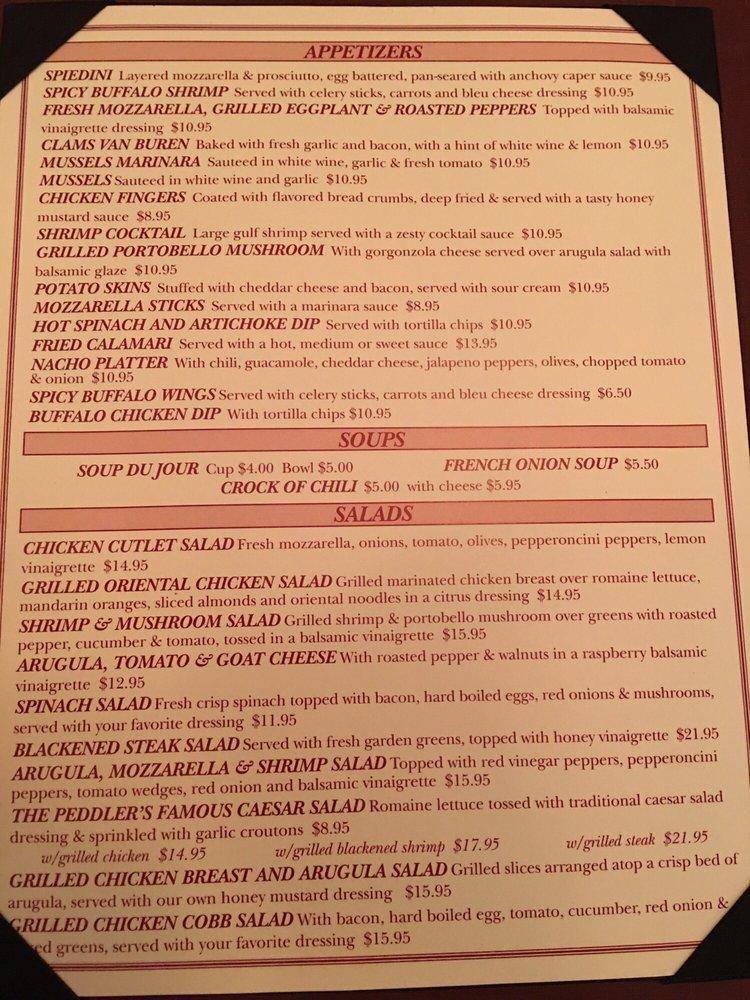Menu at The Peddler pub & bar, Cresskill
