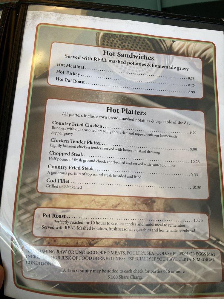 Menu at Jax Diner restaurant, North Fort Myers, N Tamiami Trail