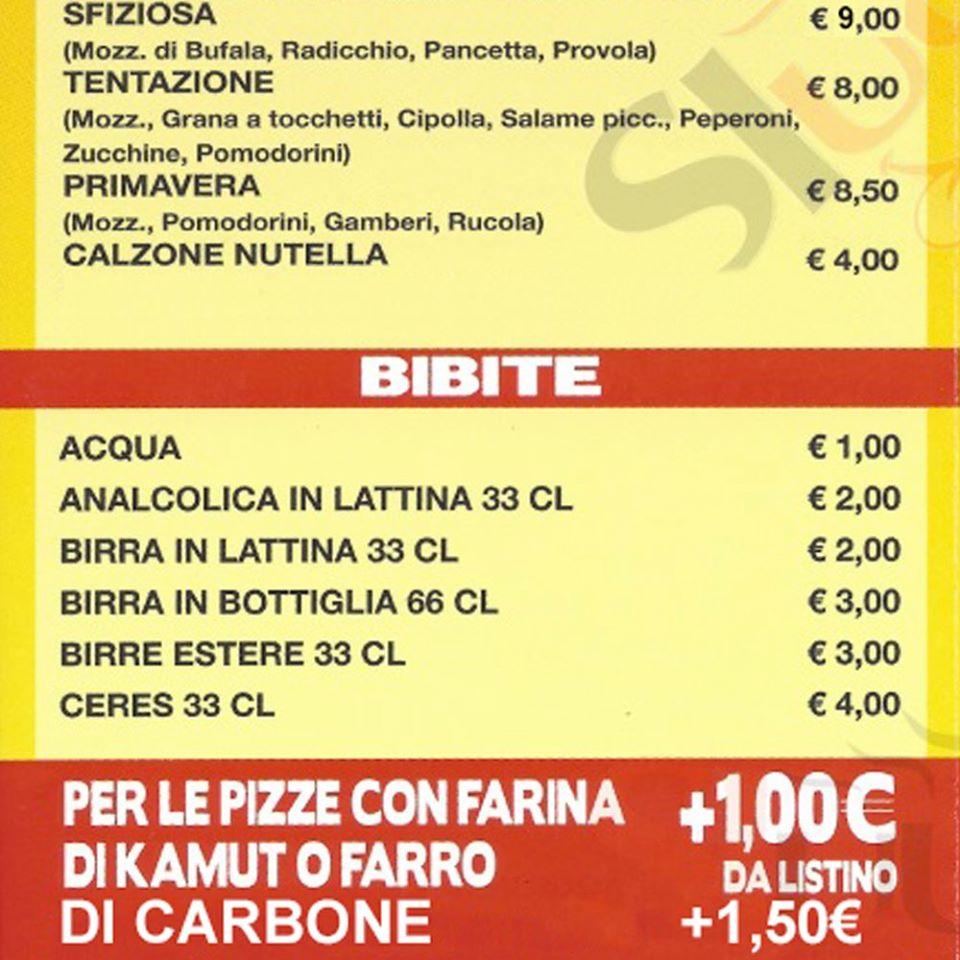 Menu at Pizzeria D'Asporto Pizza N'Love, Cesenatico