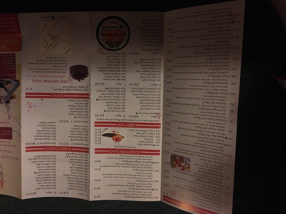 Menu at Kochi Sushi Japanese Restaurant, Brockville
