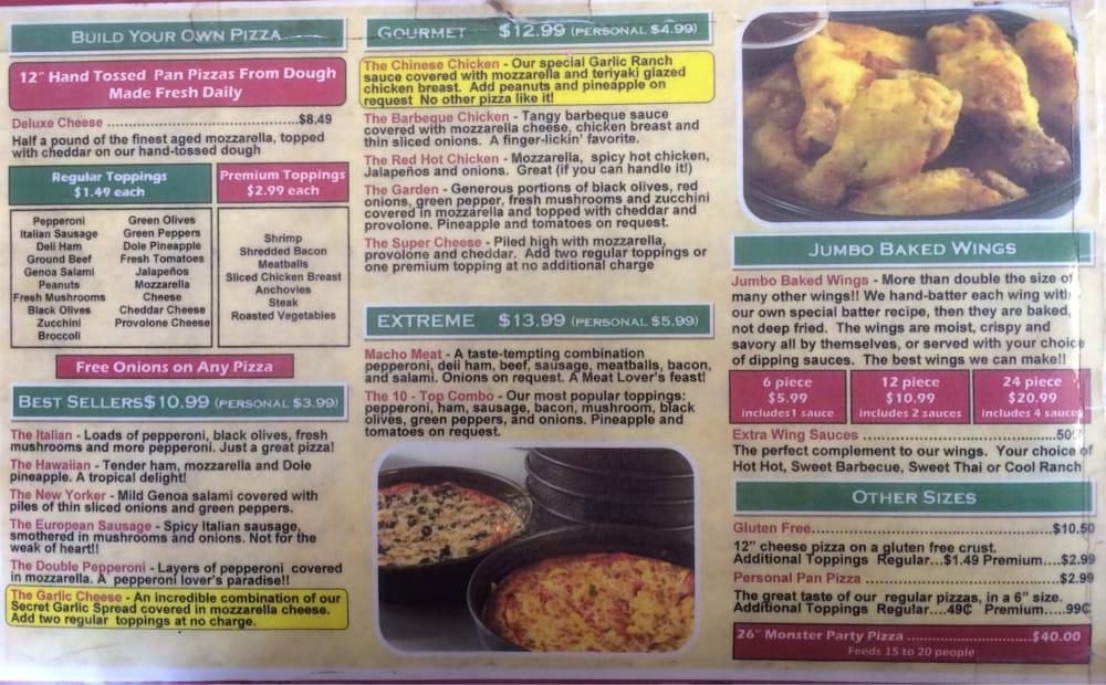 Menu at Pizza Man pizzeria, North Ogden, N 400 E St