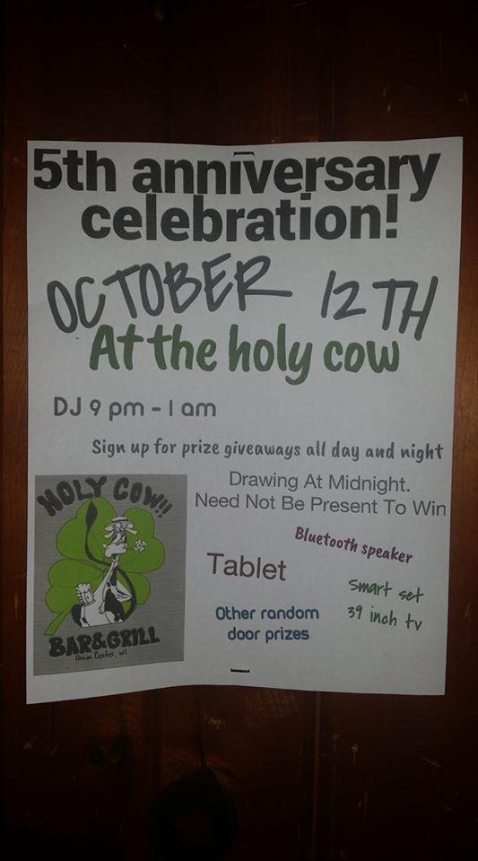 Holy Cow Bar in Union Center Restaurant reviews