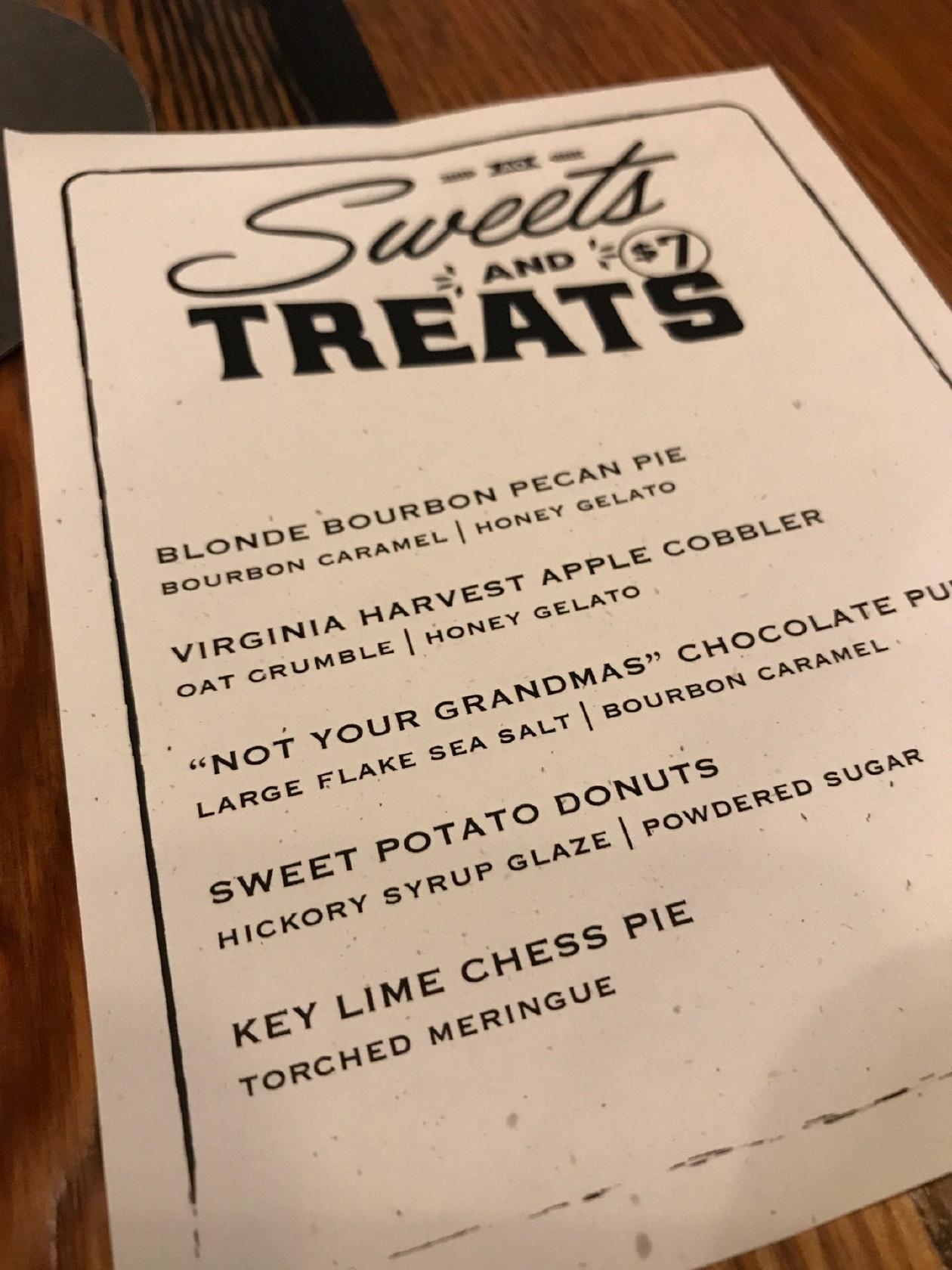 Menu at Amber Ox Public House, Williamsburg