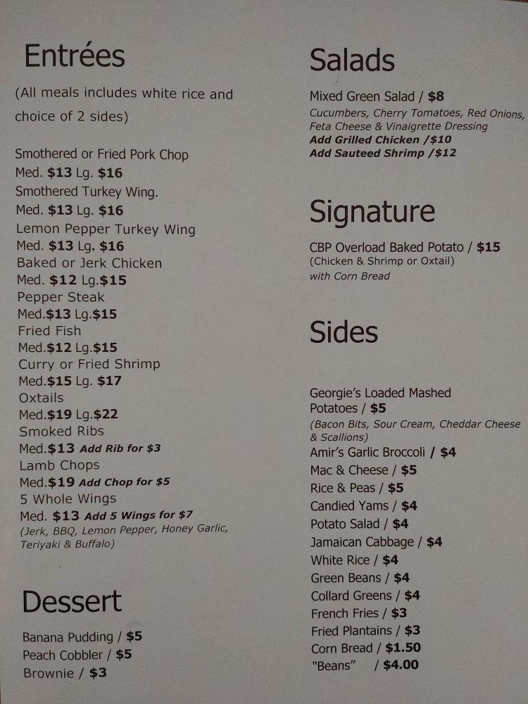 Menu at Chef Baker's Place 2 fast food, Jonesboro