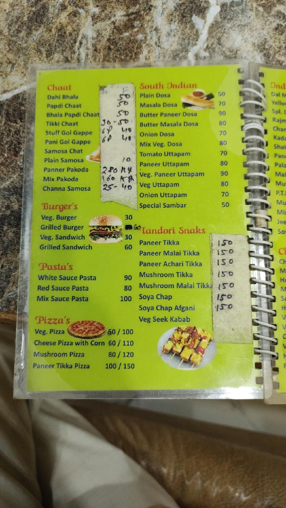 Menu at Sagar Sweets & Restaurant, Panchkula