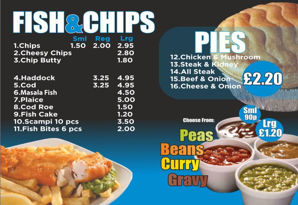 Menu at Oh My Cod! restaurant, Northampton