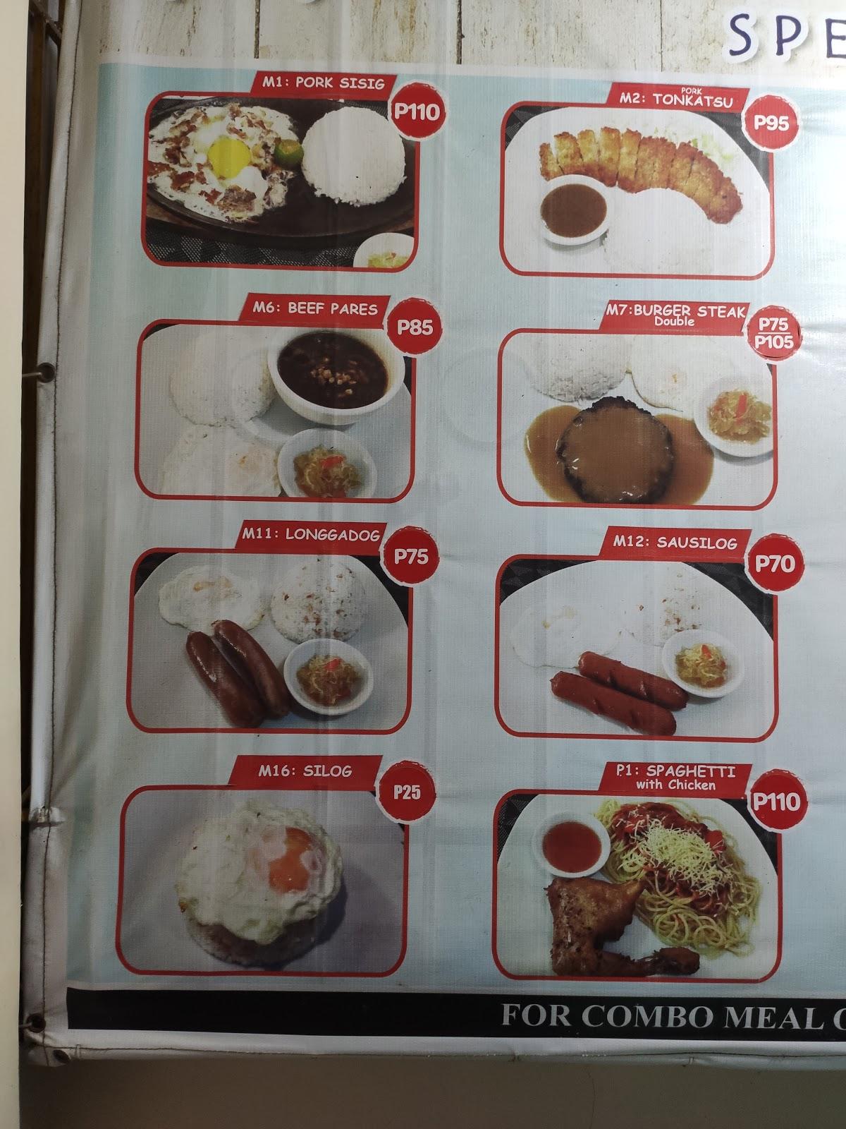 Menu at Mekeni Sa Palibot restaurant, Tagkawayan