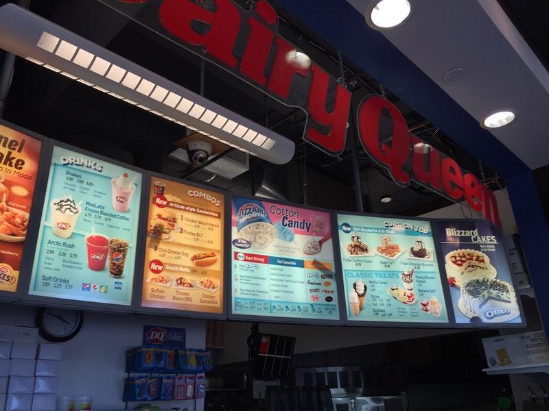 Menu at Dairy Queen (Treat) fast food, Whistler
