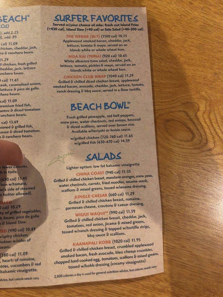 Menu at Islands Restaurant Burbank, Burbank